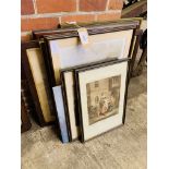 Collection of eleven framed and glazed prints.