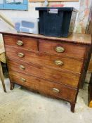 Mahogany chest of two over three graduated drawers.