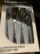 Russell Hobbs 24 piece cutlery set. This item carries VAT.