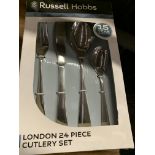 Russell Hobbs 24 piece cutlery set. This item carries VAT.