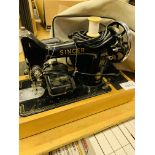 Singer 99K early electric sewing machine.