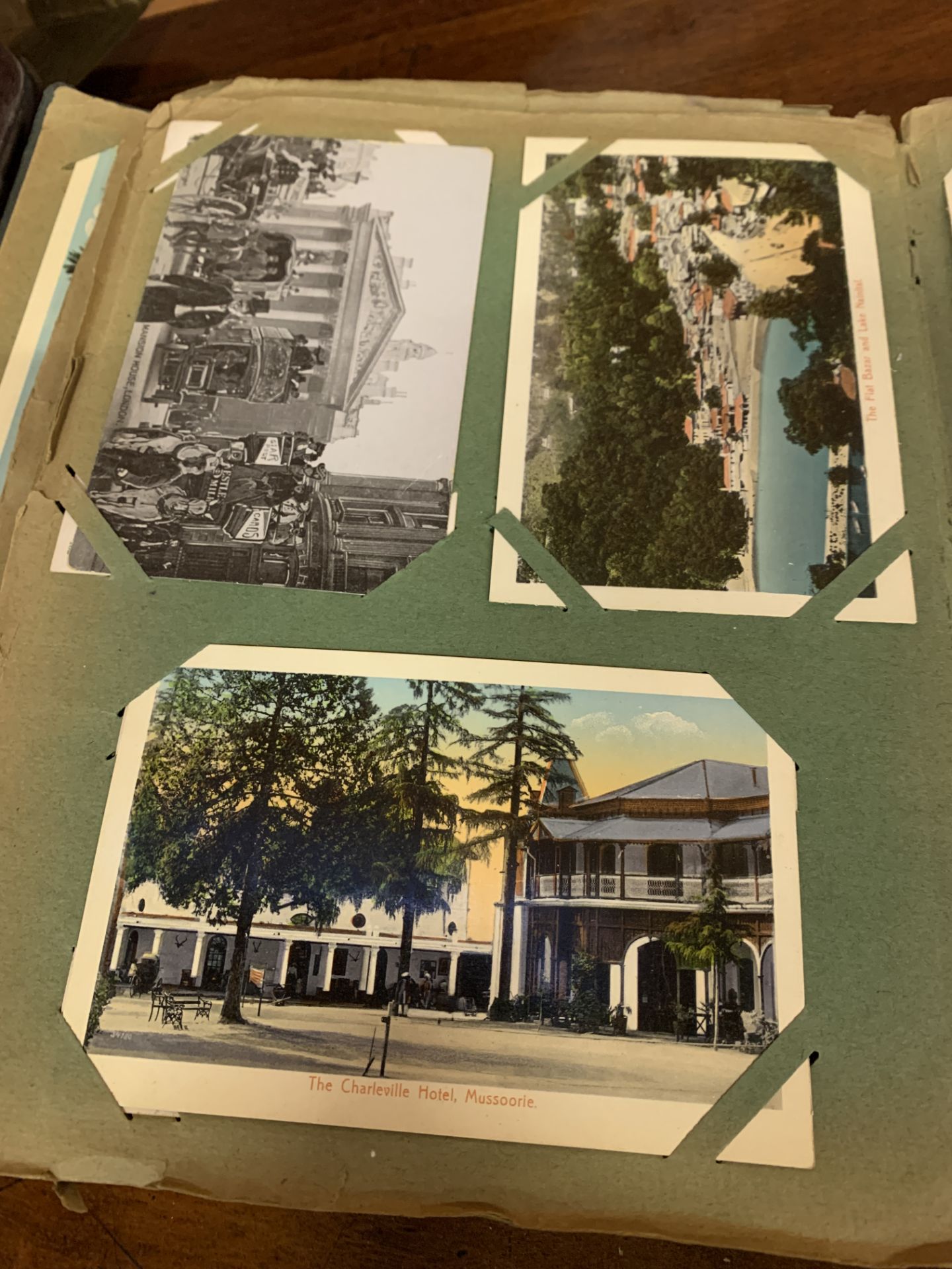 Old album containing various postcards. - Image 8 of 9