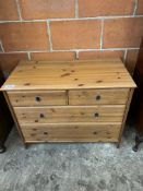 Pine chest of two over two drawers.