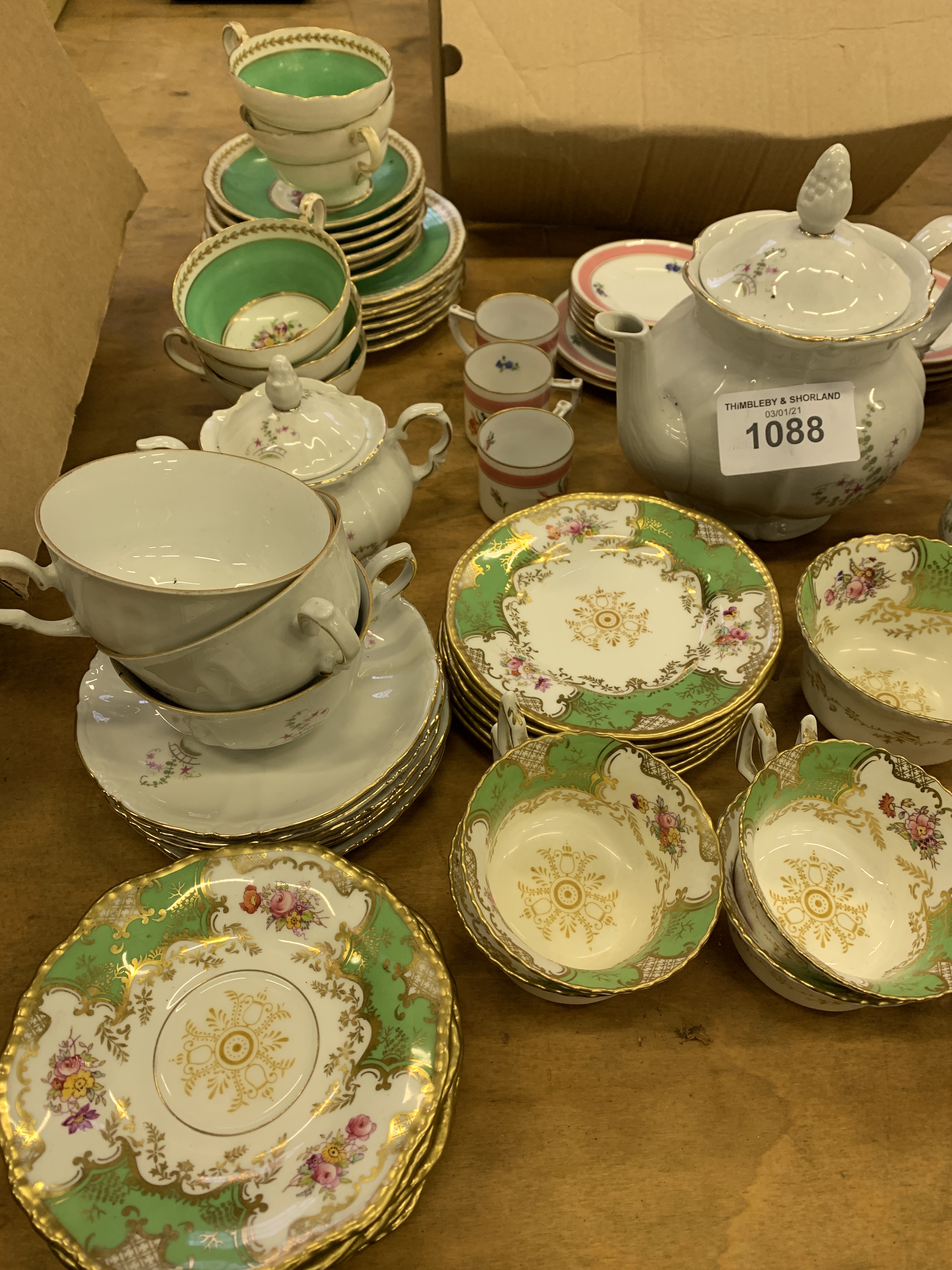 Assortment of china and part tea services. - Image 2 of 3