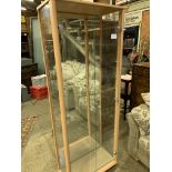 Mirror backed two door display cabinet