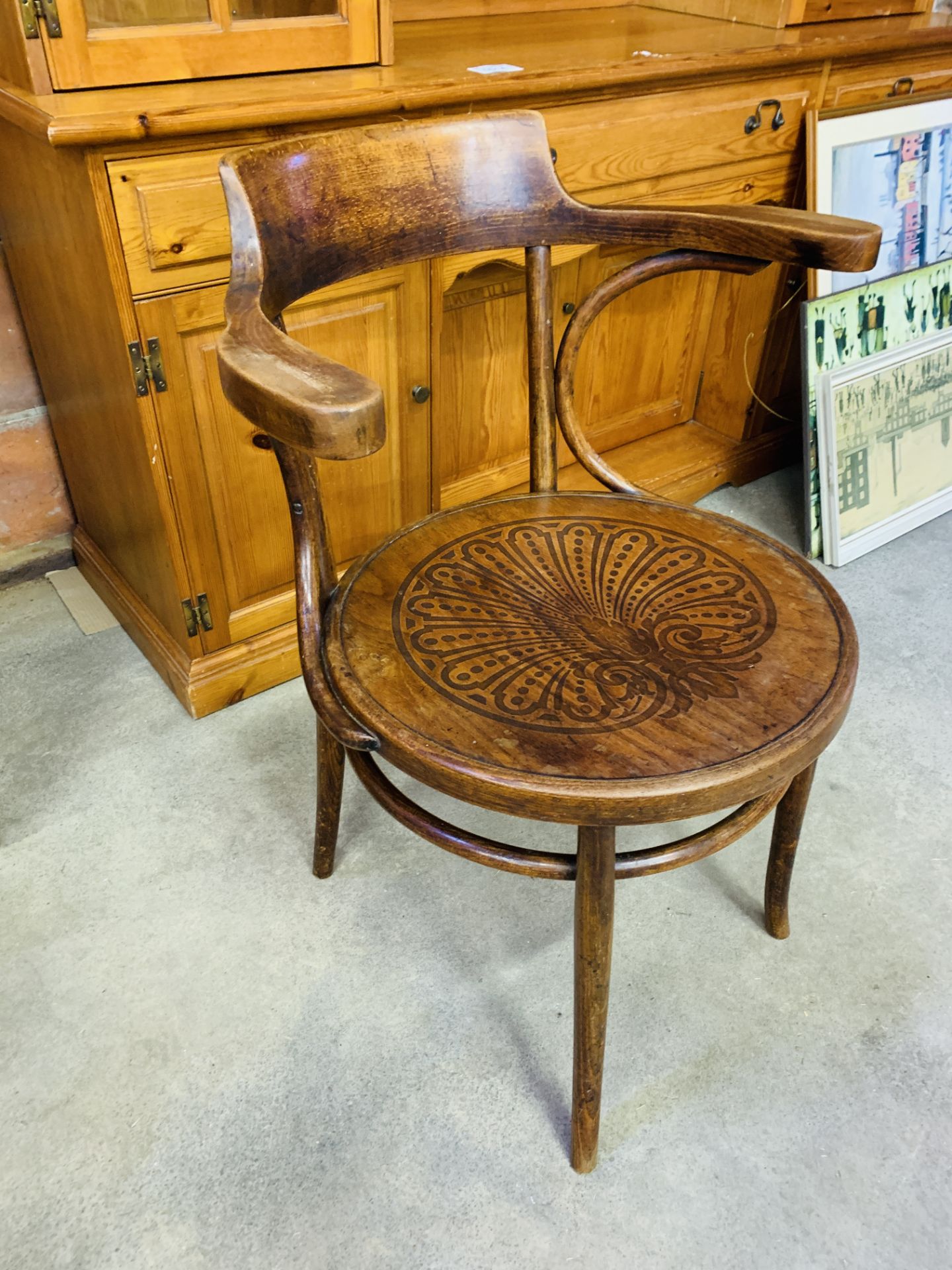 Swiss Bentwood elbow chair.