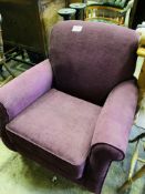 Purple armchair from Next.