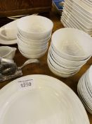 Quantity white china tableware