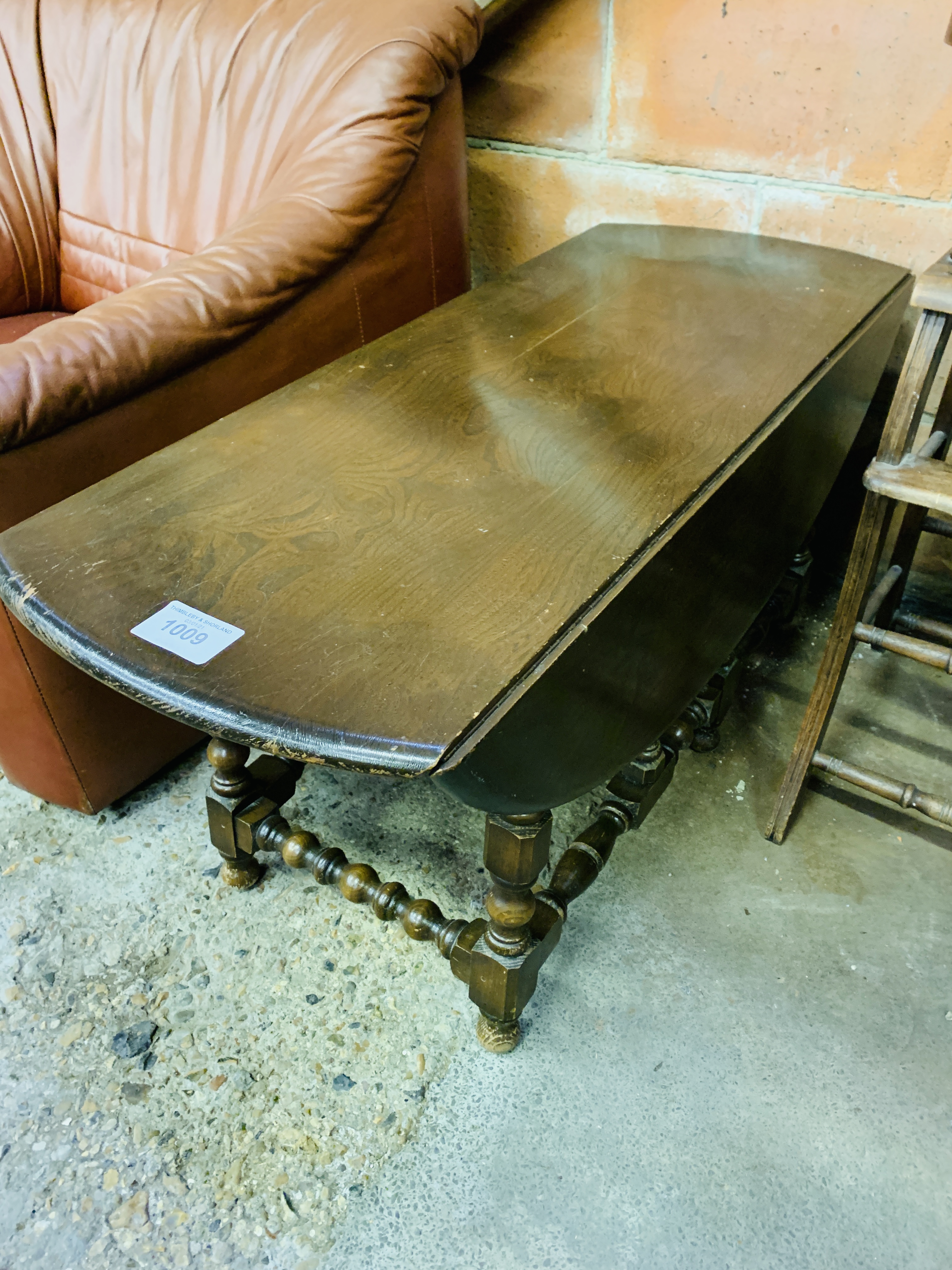 Ercol style low drop side gate leg table.