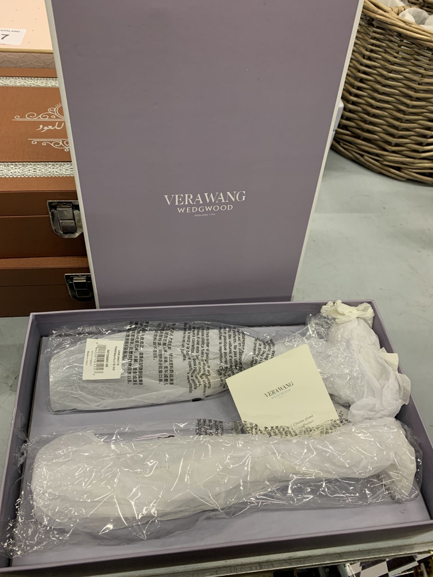 Two boxed Vera Wang Wedgwood glass flutes. - Image 2 of 2