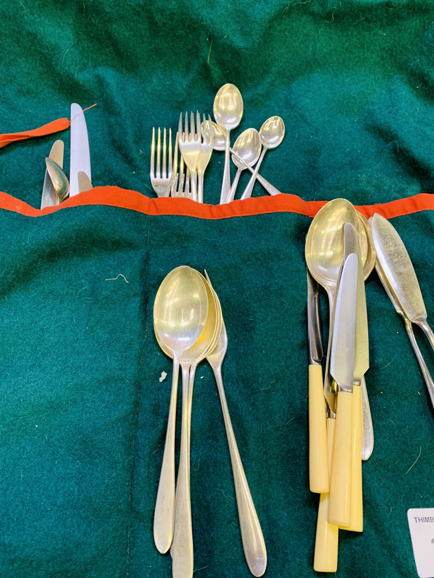 Quantity of silver plate cutlery and bone handled knives. - Image 3 of 3