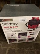 Beldray Wet & Dry 3-in-1 Caddy Vacuum. This item carries VAT.