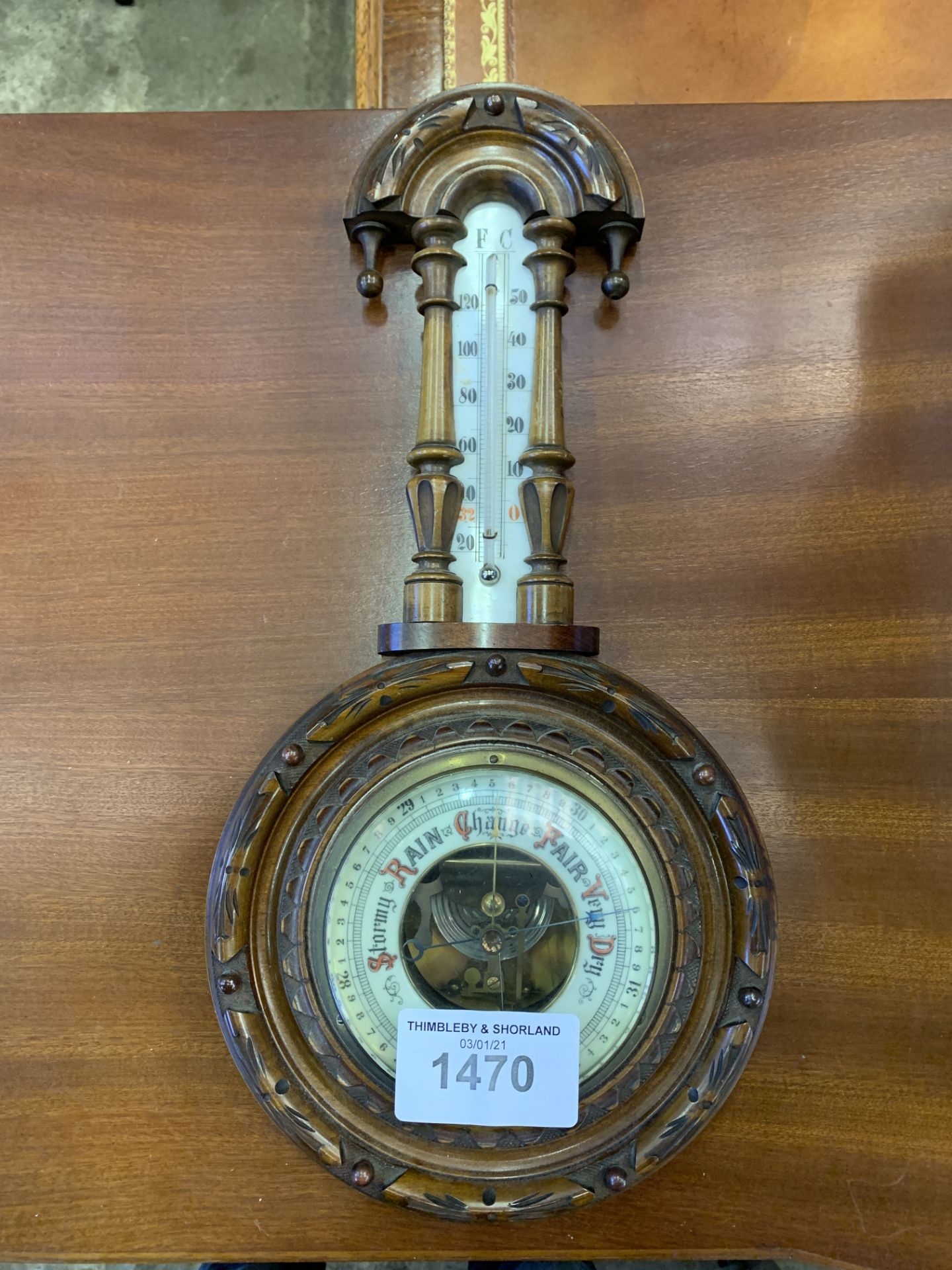 Victorian banjo barometer.