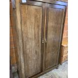 Mahogany double wardrobe.