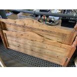 Pine double bed frame.