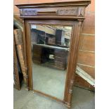 Large wood column framed wall mirror.