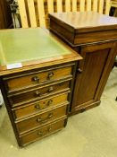 Mahogany chest of five drawers, and a mahogany wash stand.