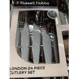 Russell Hobbs 24 piece cutlery set. This item carries VAT.