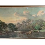 A pair of framed and glazed watercolours of rural scenes signed B Cook.