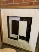 Framed black & white wall sculpture, limited edition 6/50.