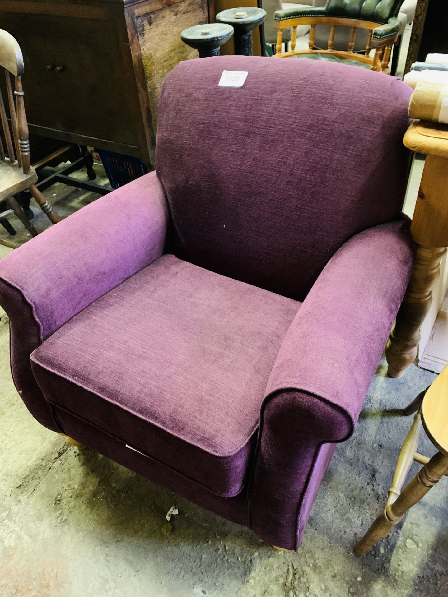 Purple armchair from Next. - Image 2 of 3