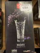 Melodia Crystal vase. This item carries VAT.