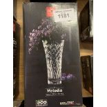 Melodia Crystal vase. This item carries VAT.