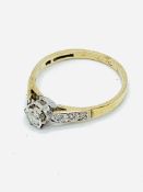9ct gold and diamond engagement ring.