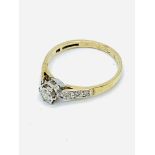9ct gold and diamond engagement ring.