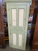 Painted pine double cupboard.