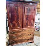 Mahogany linen press.