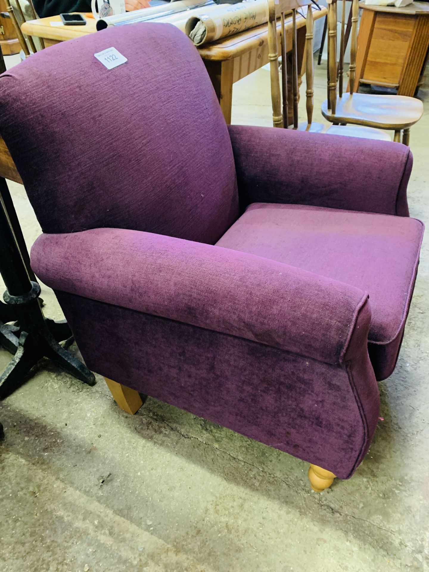 Purple armchair from Next. - Image 3 of 3