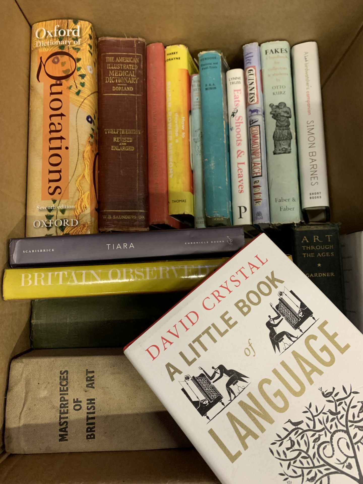 Box of miscellaneous books.