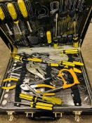 Tool box in the form of a brief case, complete with tools.