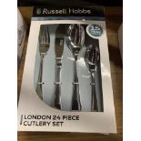 Russell Hobbs 24 piece cutlery set. This item carries VAT.