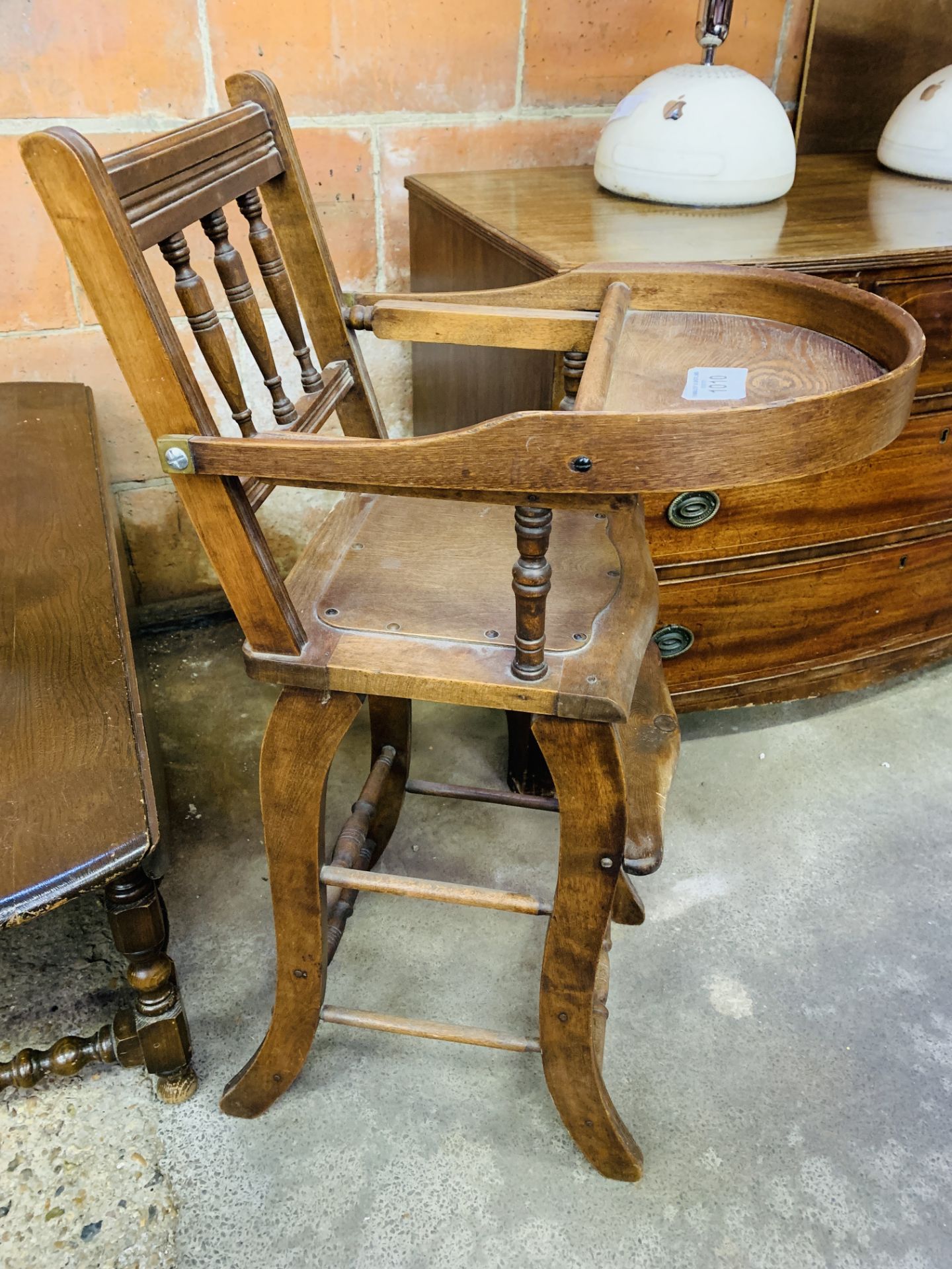 Edwardian child's high chair. - Image 2 of 2