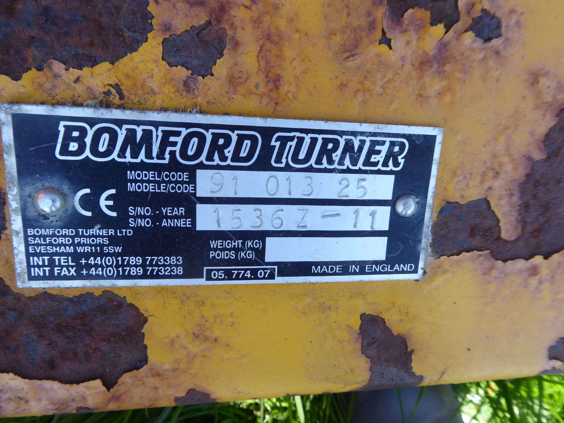 Bomford 2.8m topper, hydraulic side shift, 2011 - Image 2 of 4