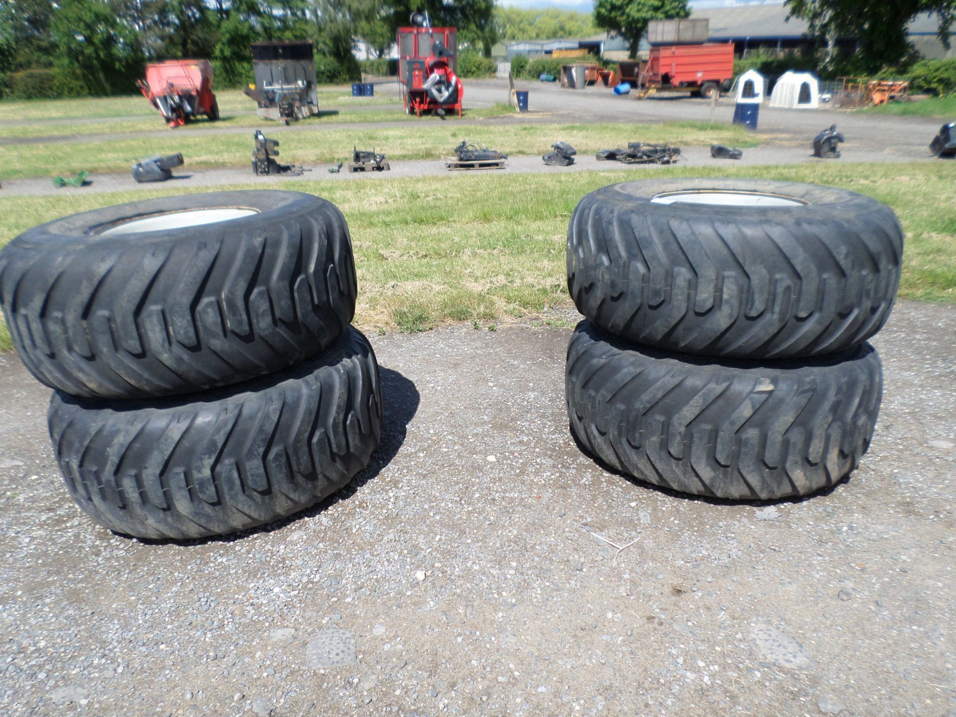 4 x Nokian ELS tyres on 8-stud rims, 550/60/22.5, 60% good - Image 2 of 2