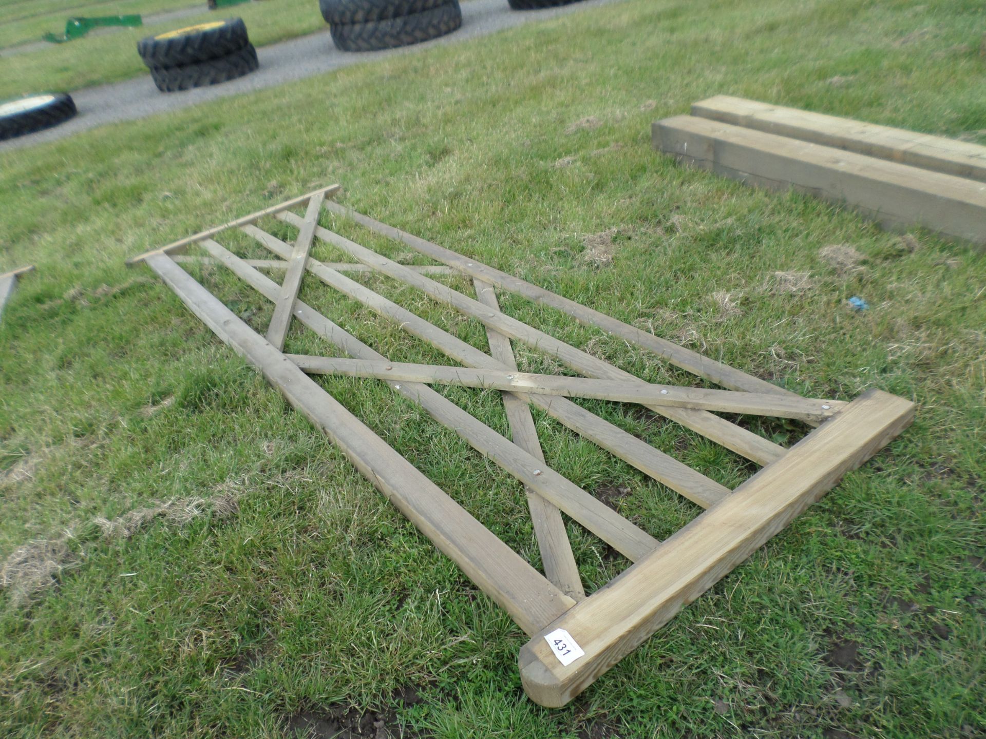 5-bar 3.3m tanalised wooden gate