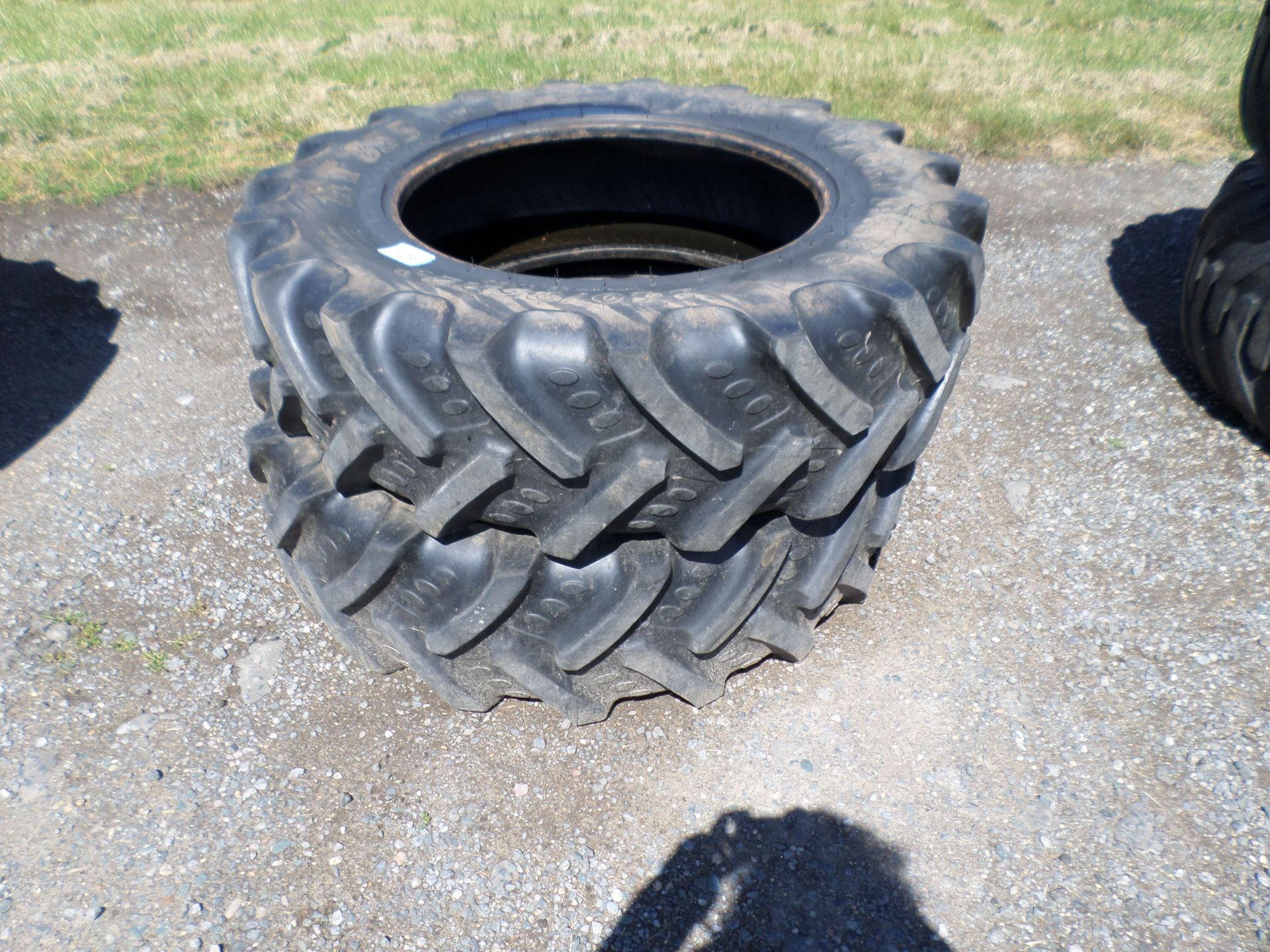 Pair of 340/85/28 BKT tyres, 30% good - Image 2 of 2