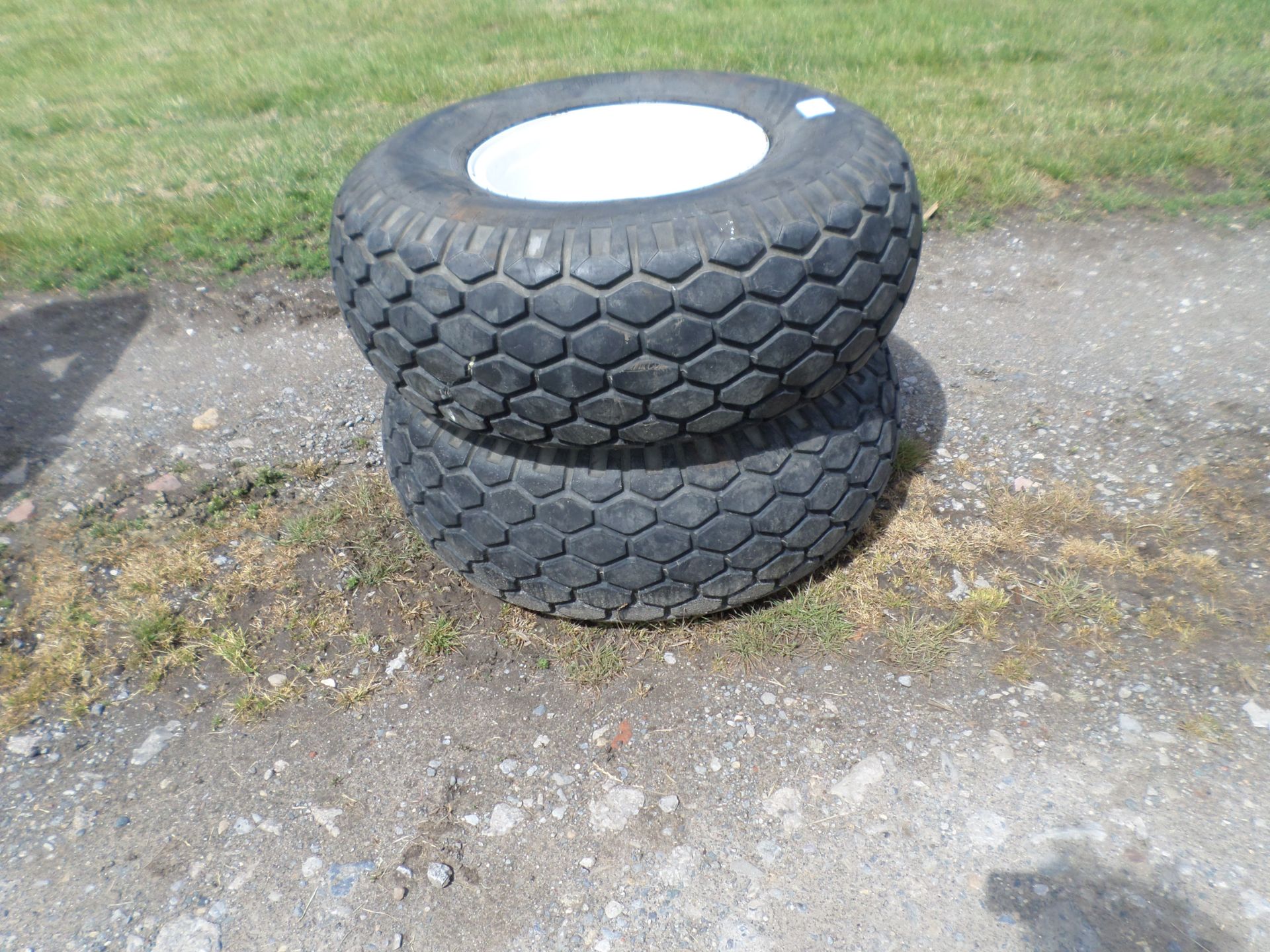 Pair of 14.5/80/18 turf wheels, 90% good - Image 2 of 2