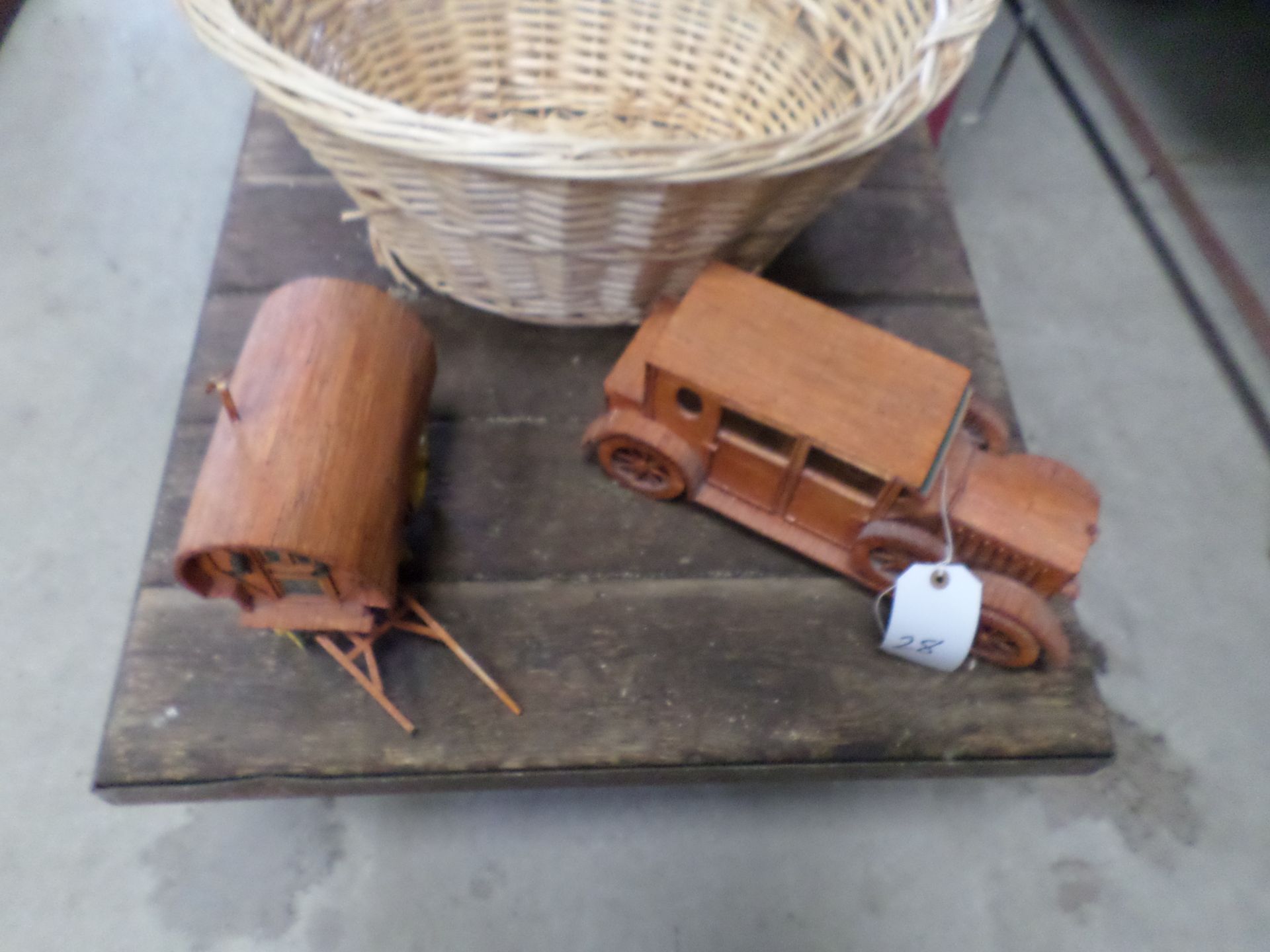 Basket of matchstick models