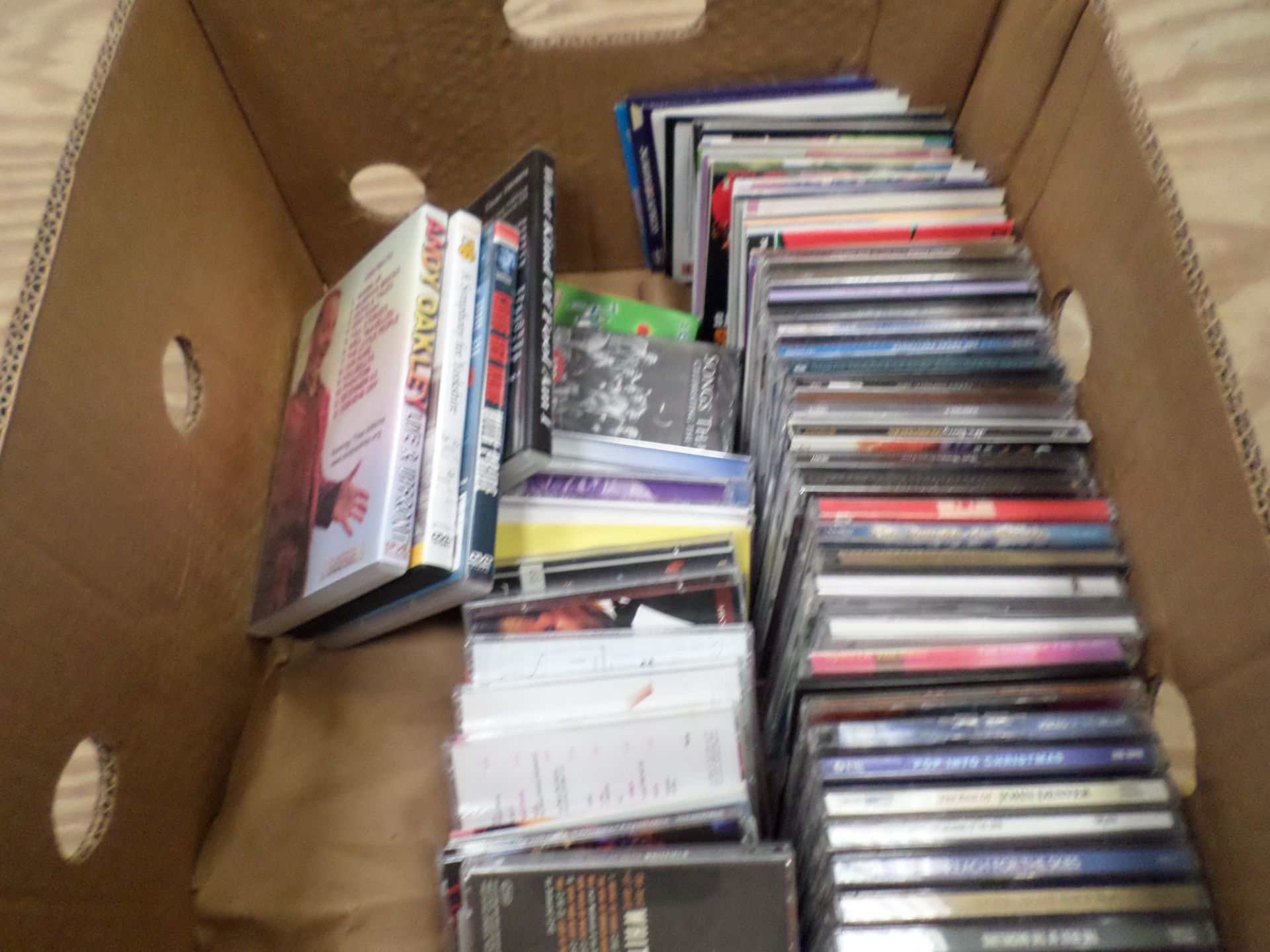 Box of books, box of CDs