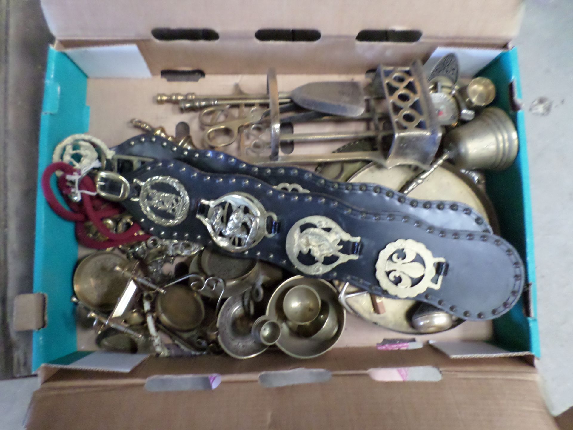 Box of brassware