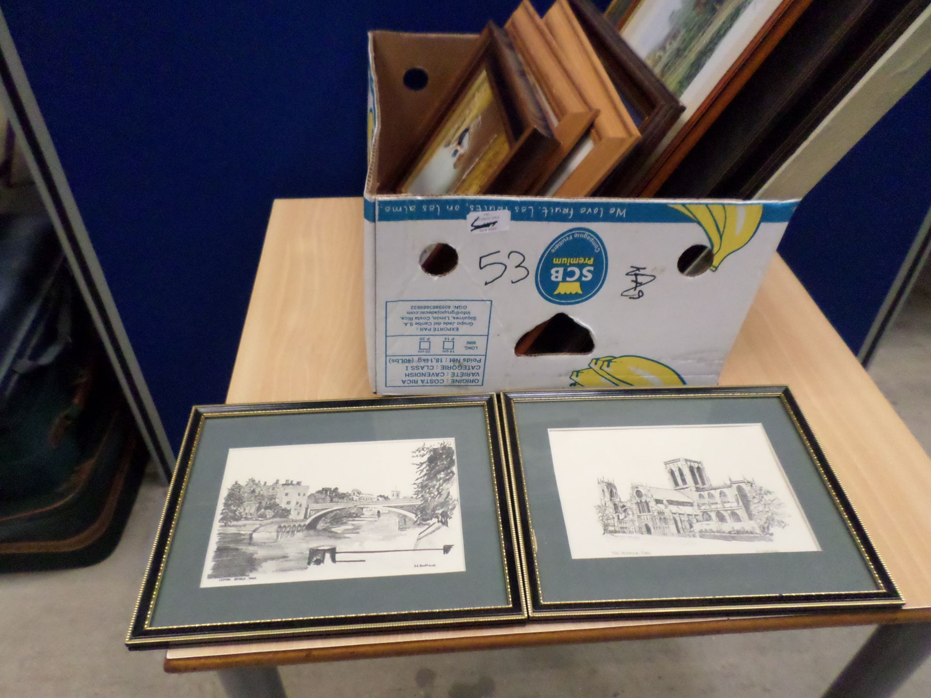 Box of pictures inc limited edition prints