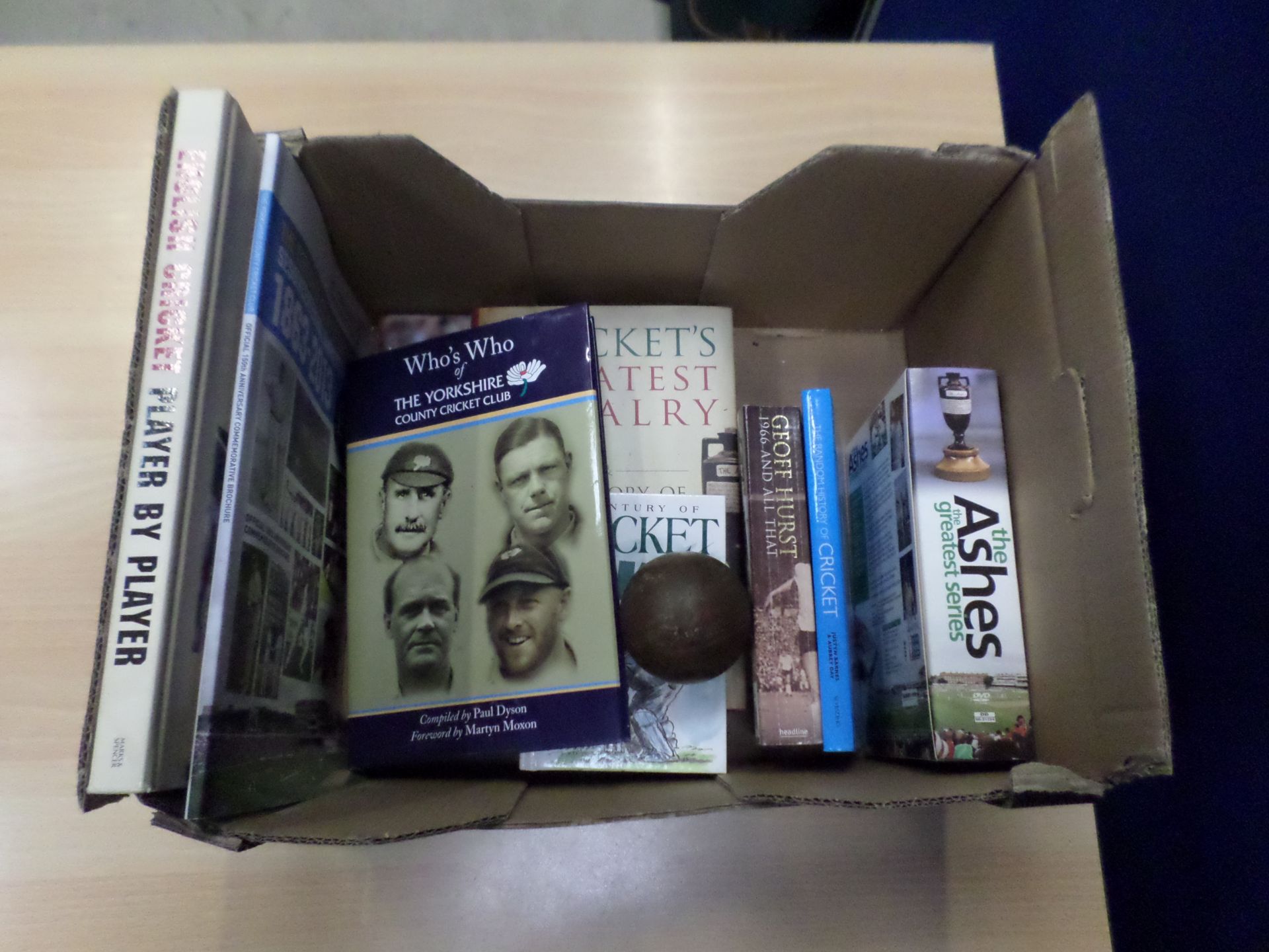 Box of cricket books