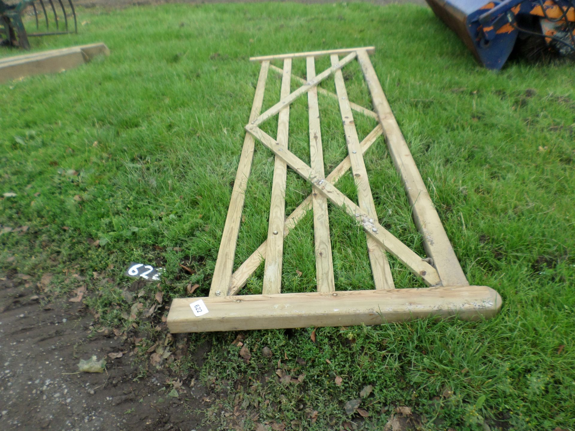 5-bar tanalised wooden gate, 3.3m