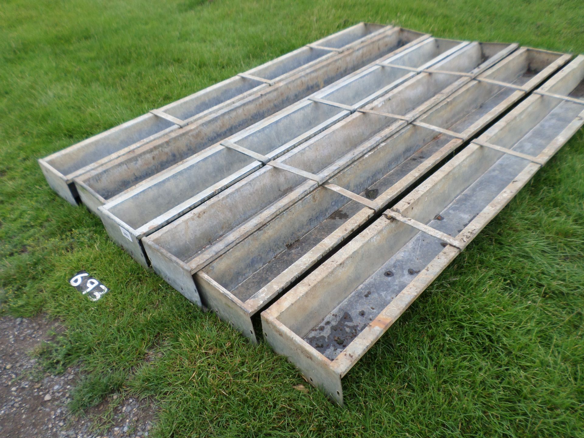 6 x Ritchie heavy duty 9' cattle /sheep troughs - Image 2 of 2