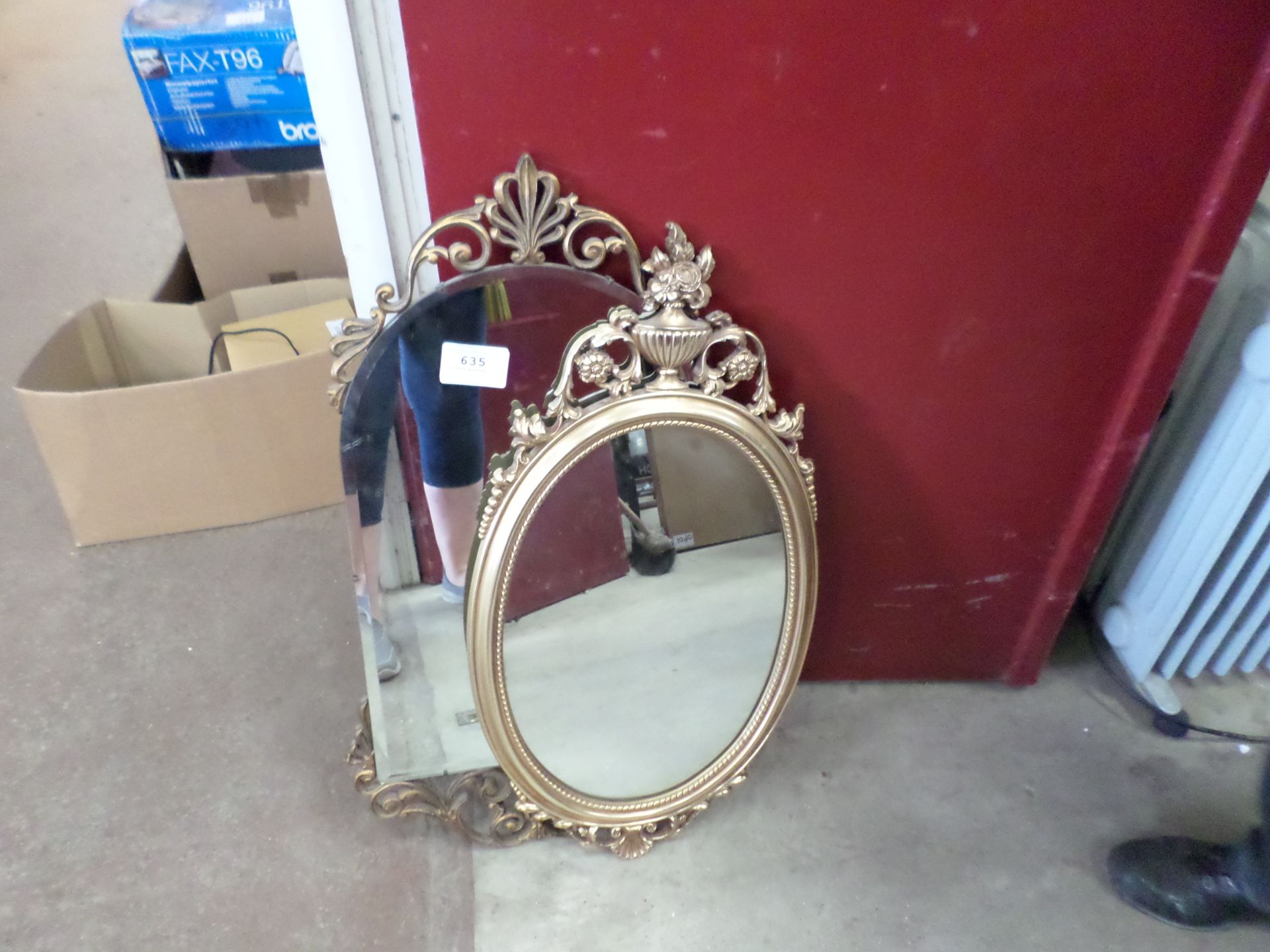 2 ornate mirrors