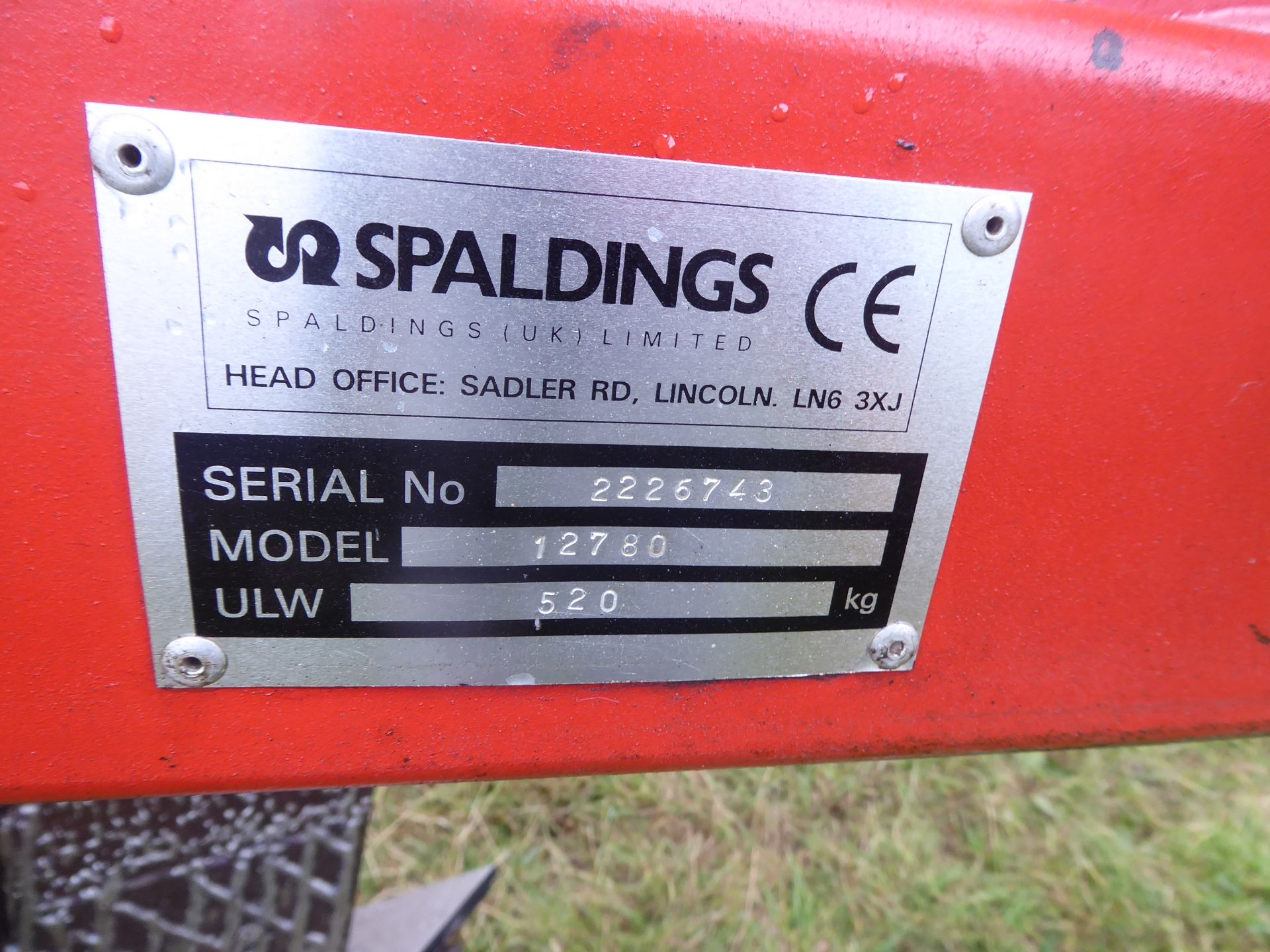 Spaldings 3 leg flat lift, vgc, depth wheels, leading discs, cultivating disc assembly, levelling - Image 3 of 5